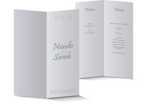 Menükarte Hochzeit 642