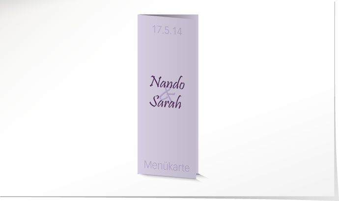 Menükarte Hochzeit 642 Menükarte Hochzeit