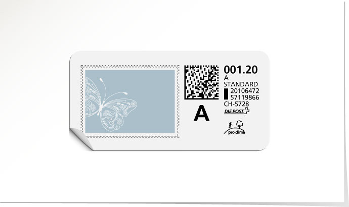 A-Post-Briefmarke 643 hellblau