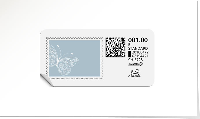 B-Post-Briefmarke 643 hellblau
