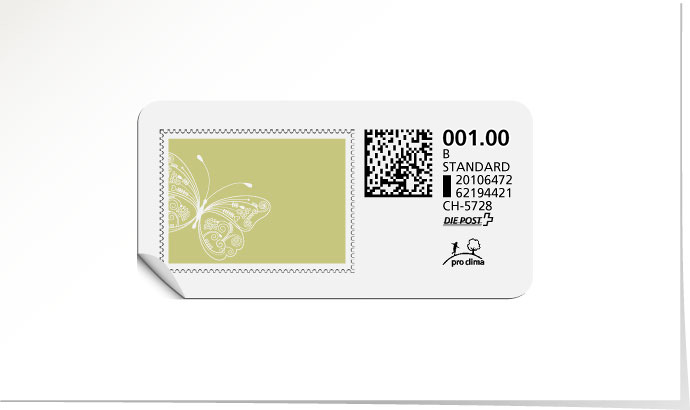 B-Post-Briefmarke 643 lime