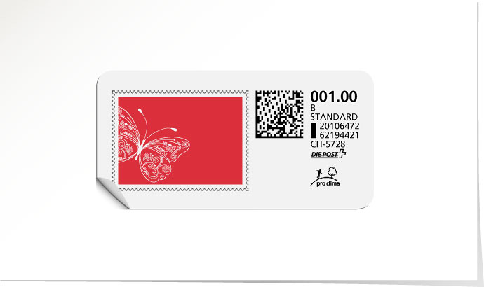 B-Post-Briefmarke 643 rot