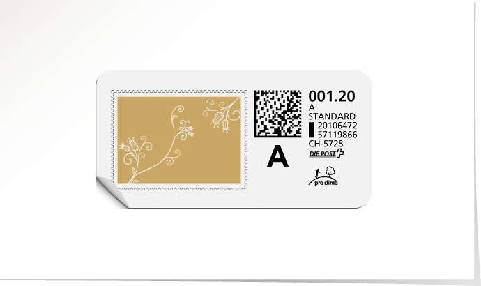 A-Post-Briefmarke 644 rosa