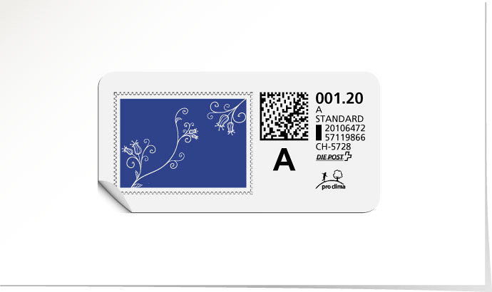 A-Post-Briefmarke 644 infra violet