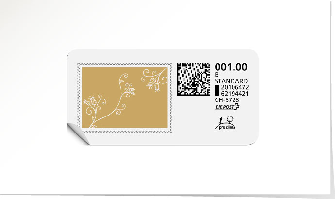 B-Post-Briefmarke 644 rosa