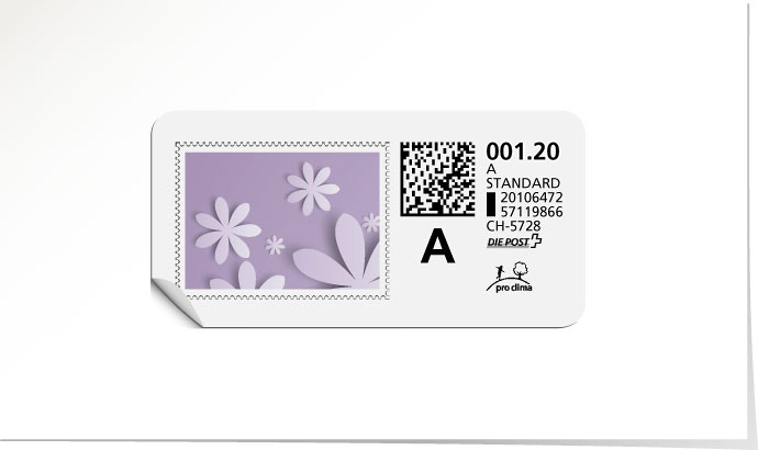 A-Post-Briefmarke 645 violet