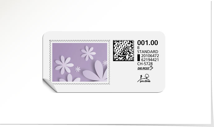 B-Post-Briefmarke 645 violet