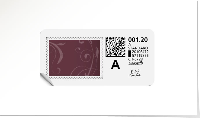 A-Post-Briefmarke 646 rosa