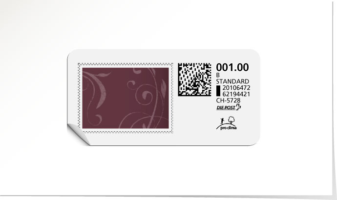 B-Post-Briefmarke 646 rosa