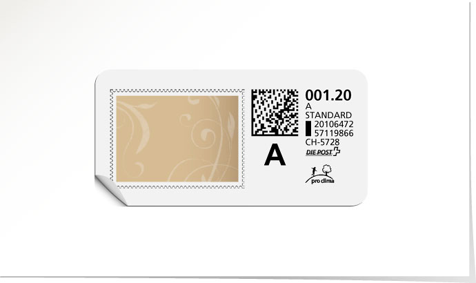 A-Post-Briefmarke 646 stahlblau