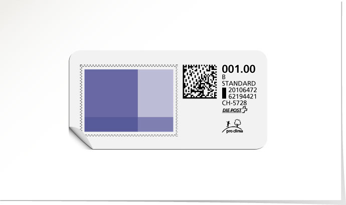 B-Post-Briefmarke 647 violet