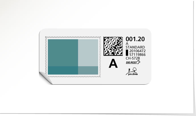 A-Post-Briefmarke 647 riviera blue