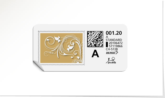 A-Post-Briefmarke 648 gold