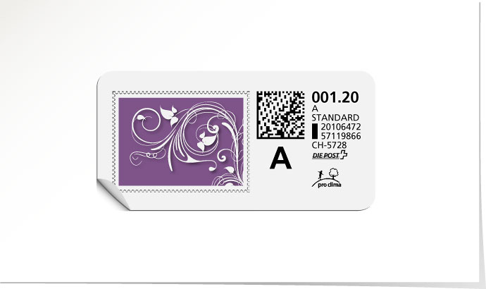A-Post-Briefmarke 648 violet