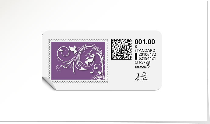 B-Post-Briefmarke 648 violet
