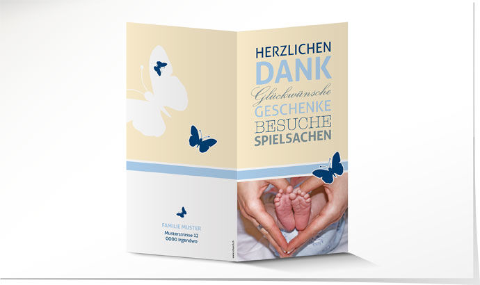 Dankeskarte Geburt 651 Dankeskarte Geburt