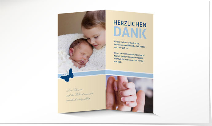 Dankeskarte Geburt 651 Dankeskarte Geburt