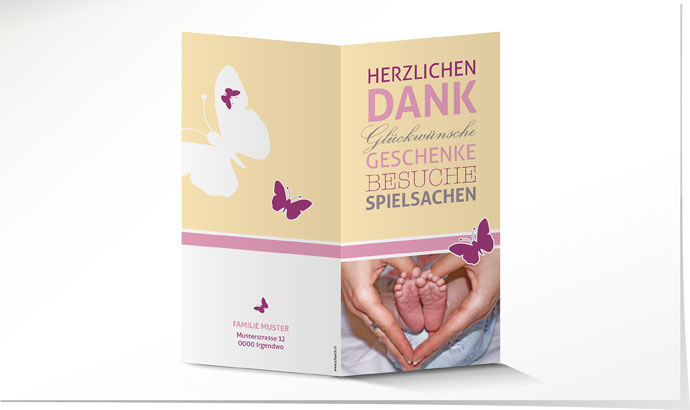 Dankeskarte Geburt 651 Dankeskarte Geburt