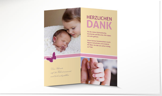 Dankeskarte Geburt 651 Dankeskarte Geburt