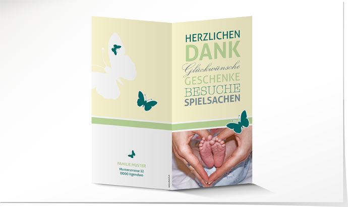 Dankeskarte Geburt 651 Dankeskarte Geburt