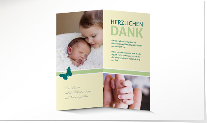 Dankeskarte Geburt 651 Dankeskarte Geburt