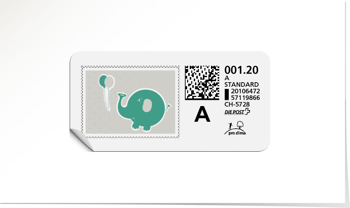 A-Post-Briefmarke 654 tuerkis