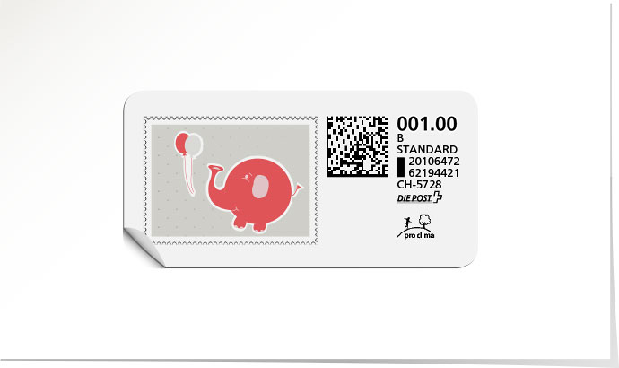 B-Post-Briefmarke 654 rot