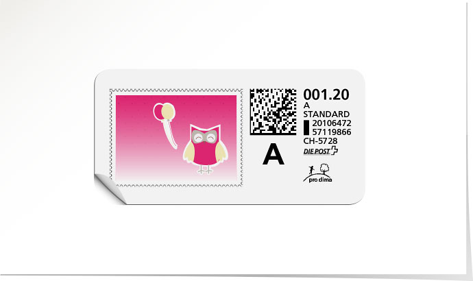 A-Post-Briefmarke 655 cosmo pink