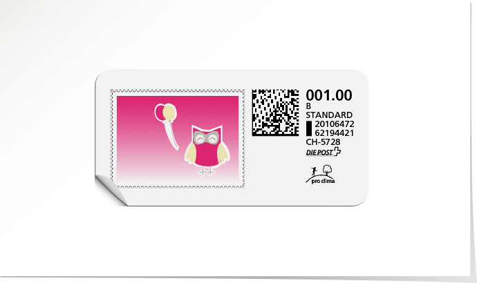 B-Post-Briefmarke 655 cosmo pink