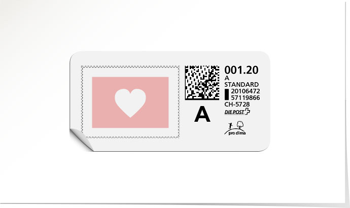 A-Post-Briefmarke 657 rosa