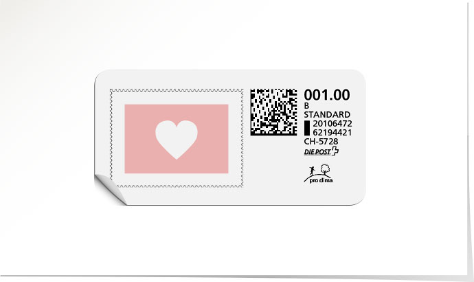 B-Post-Briefmarke 657 rosa