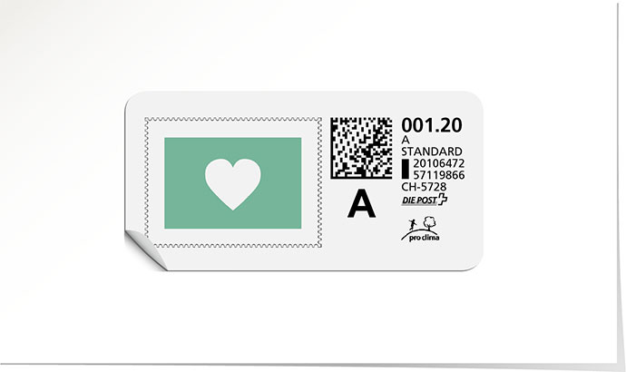 A-Post-Briefmarke 657 türkis