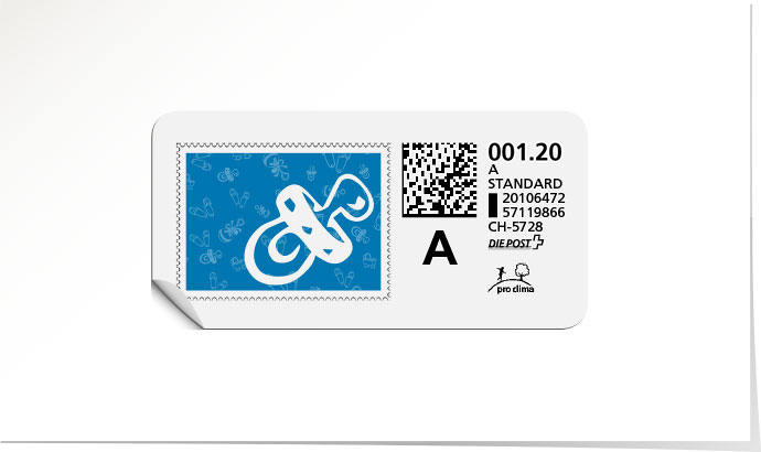 A-Post-Briefmarke 658 karibikblau