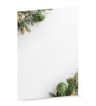 Briefpapier Weihnachten 667 Weihnachtskugeln Arabicgreen