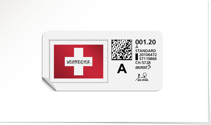 A-Post-Briefmarke 673 tiefrot