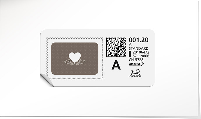 A-Post-Briefmarke 674 urban grey
