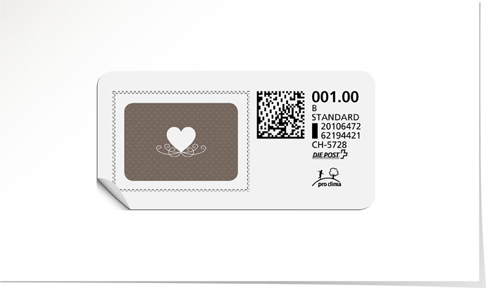 B-Post-Briefmarke 674 urban grey