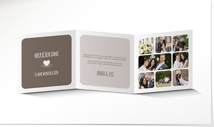 Dankeskarte Hochzeit 674 Dankeskarte Hochzeit