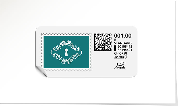 B-Post-Briefmarke 684 riviera blue