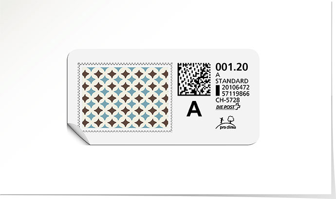 A-Post-Briefmarke 687 urban grey