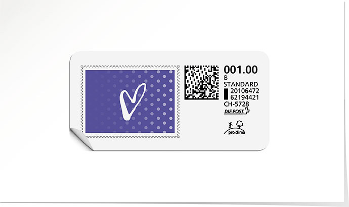 B-Post-Briefmarke 693 infra violet