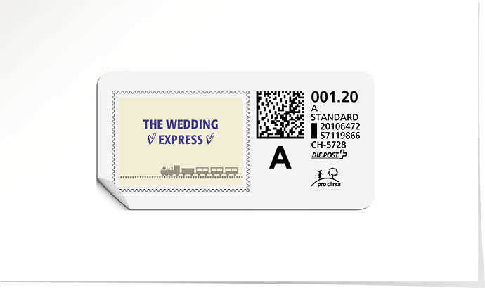 A-Post-Briefmarke 695 indigo blue