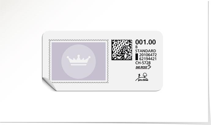 B-Post-Briefmarke 697 violet