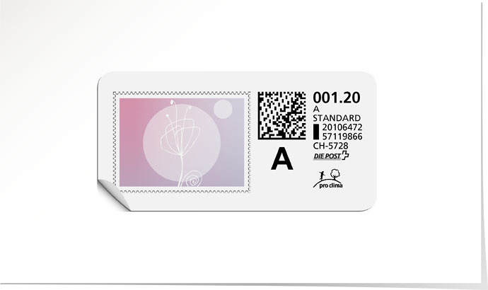 A-Post-Briefmarke 698 violet