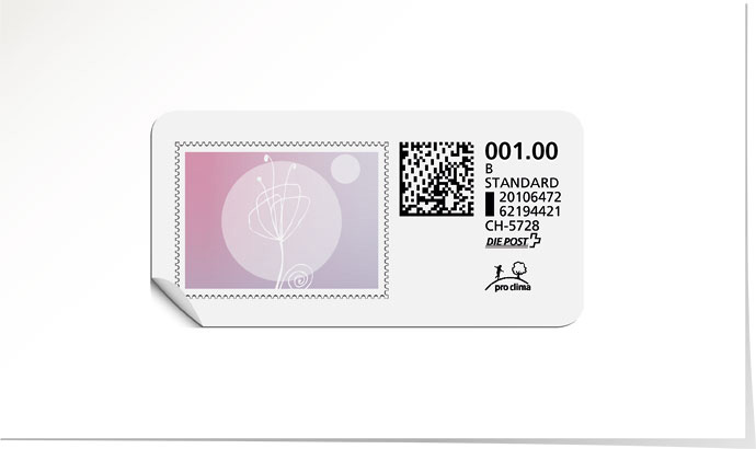 B-Post-Briefmarke 698 violet