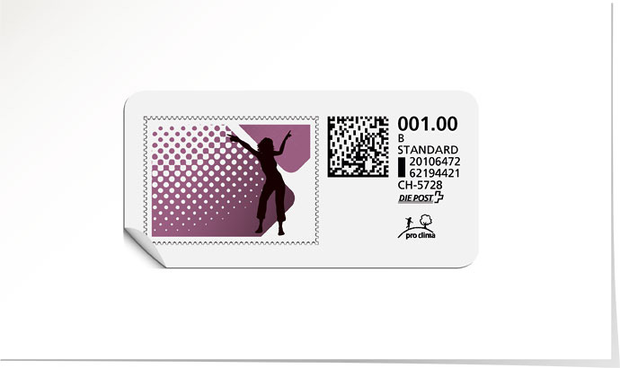B-Post-Briefmarke 699 deep purple