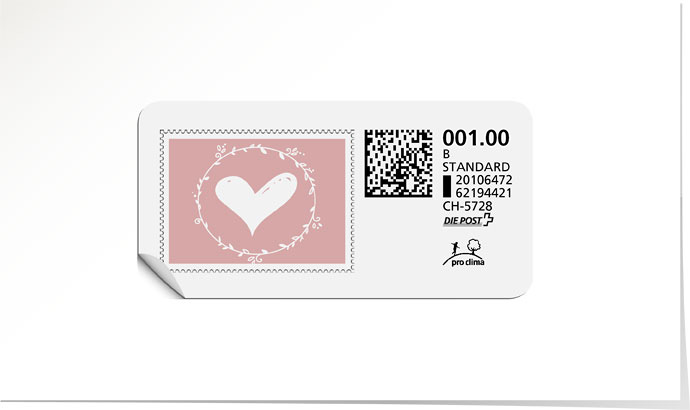 B-Post-Briefmarke 700 rosarot