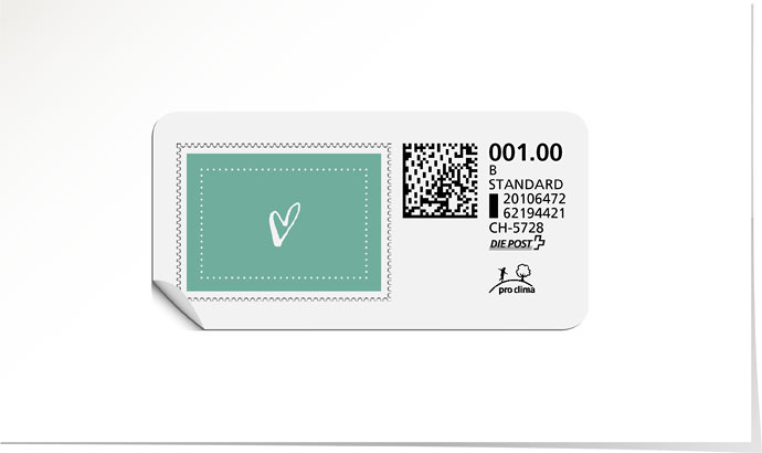 B-Post-Briefmarke 704 türkis