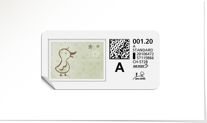 A-Post-Briefmarke 706 grün