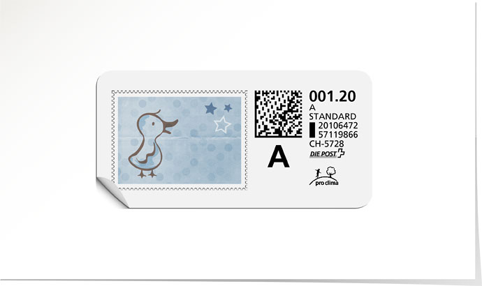 A-Post-Briefmarke 706 stahlblau